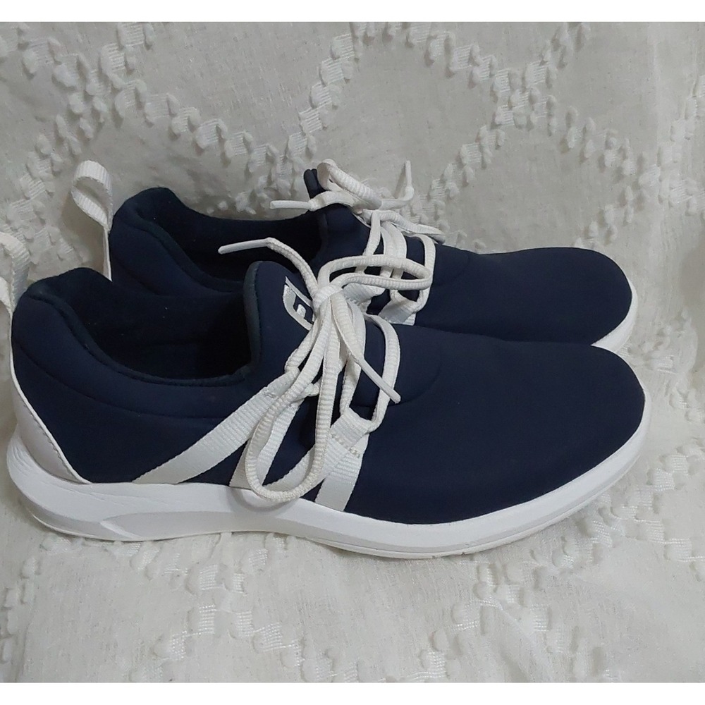 FootJoy FJ Leisure Navy Blue White Spikeless Golf Shoes 92911 Womens 6 M